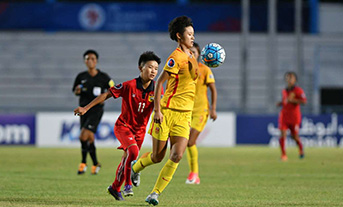 2017亚足联U16女足锦标赛：中国7:0老挝