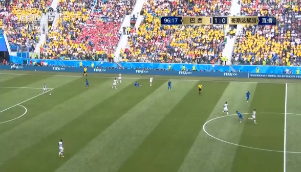 世界杯小组赛E组：巴西2-0击败哥斯达黎加