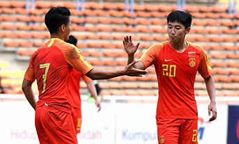  2020亚足联U23锦标赛预选赛J组小组赛中国5-0老挝
