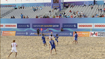 中国沙滩足球国家队险胜科威特队提前一轮小组出线